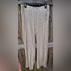 Sequin Women's Pants - Gold